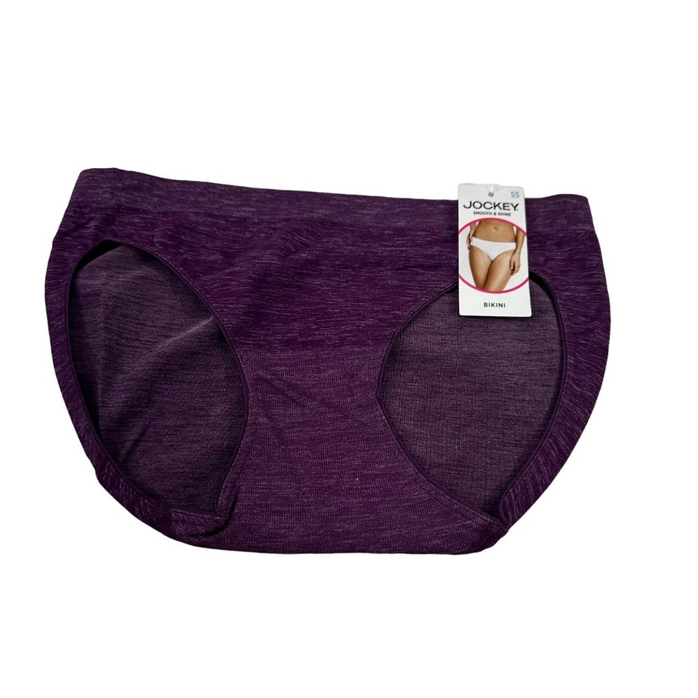 Jockey Women's Size 5 Small Panty Bikini Smooth And Shine Purple New With Tags